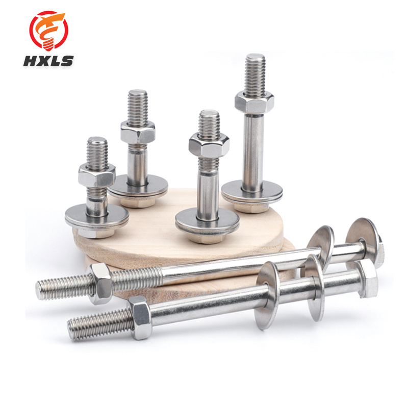 manufacturing wholesale 304 316 bolt and nut washer DIN931 DIN933 hex stainless steel  bolt