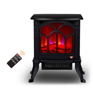 750w 1500w Overheating protection remote control PTC ceramics heating mini electric fireplace