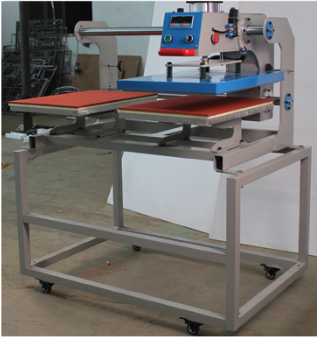 40*60CM Pneumatic Double Station semi Auto Heat Transfer Press Printing t shirt embossing Machine for t-shirts Logo