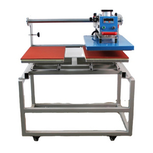 40*60CM Pneumatic Double Station semi Auto Heat Transfer Press Printing t shirt embossing Machine for t-shirts Logo