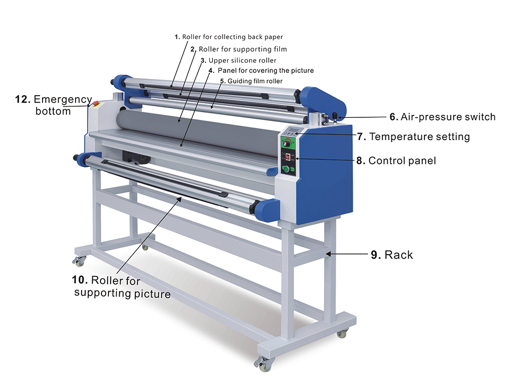 Hstar 600mm Width Format Vinyl Roll to Roll Coating Laminating Machinery Hot and Cold Automatic Laminator Machine