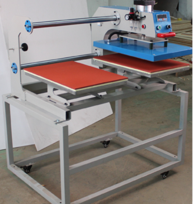 40*60CM Pneumatic Double Station semi Auto Heat Transfer Press Printing t shirt embossing Machine for t-shirts Logo