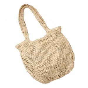 wholesale straw woven casual shoulder bag woven outdoor travel bag fashion fresh backpack factory direct supply