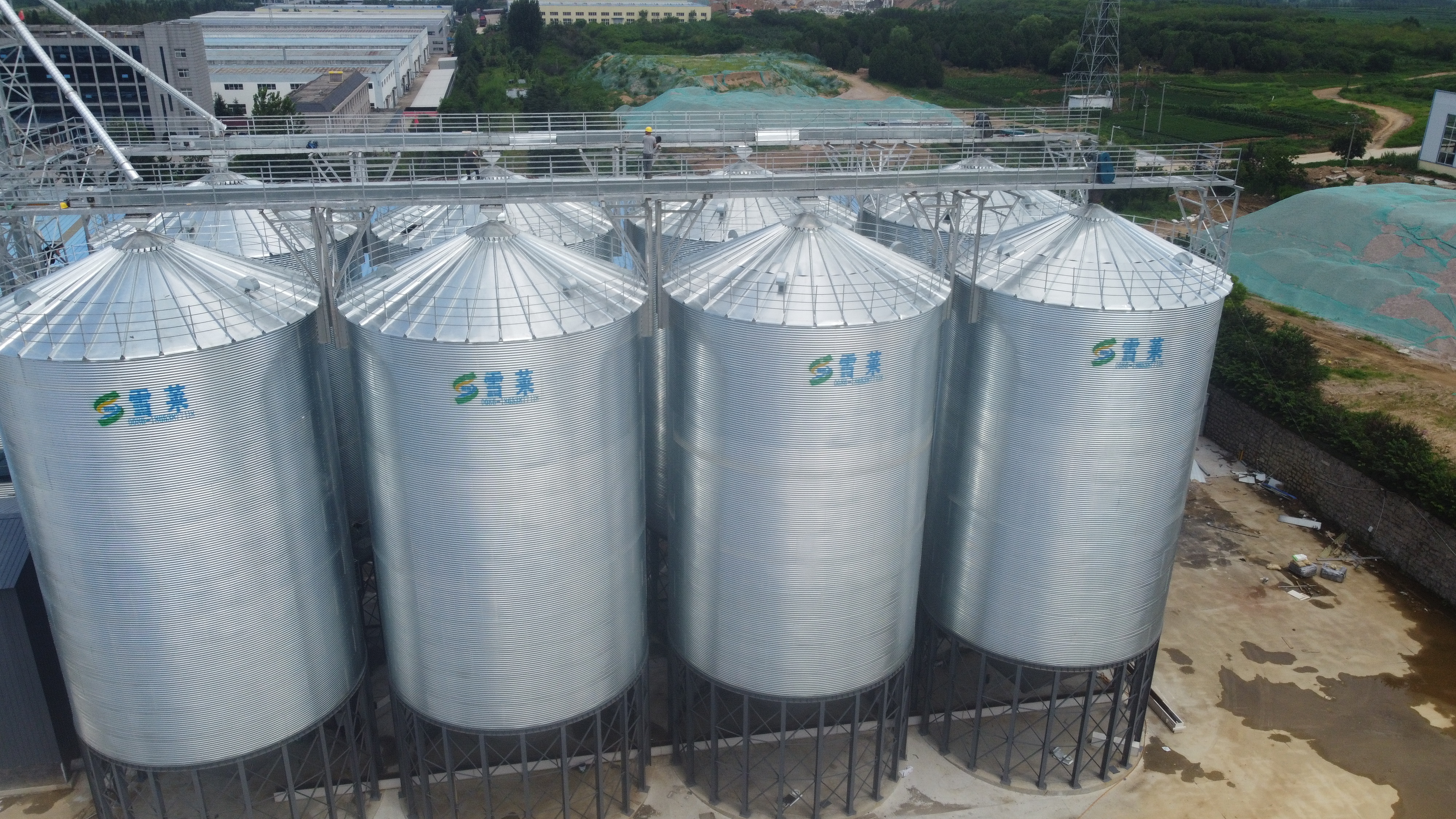 30 50 100 200 500 1000 1500 tons galvanized assembly feed seed cereal grain storage steel silo