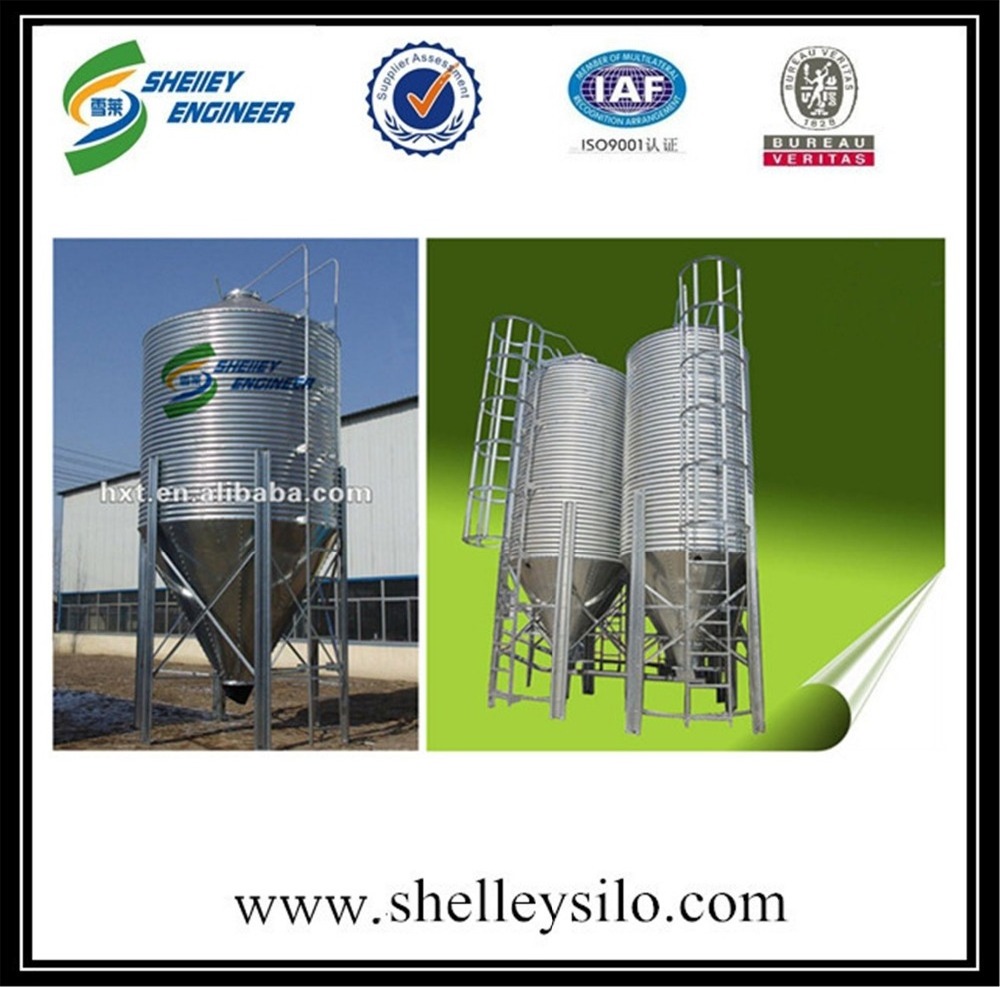 Storage silos bin for animal feed mill