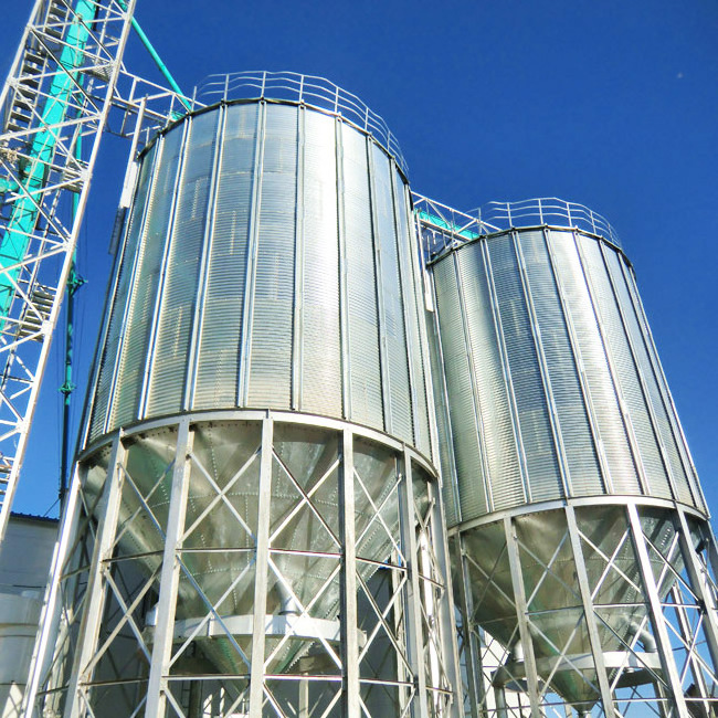 grain galvanized steel silo for wheat pellet grain silo prices