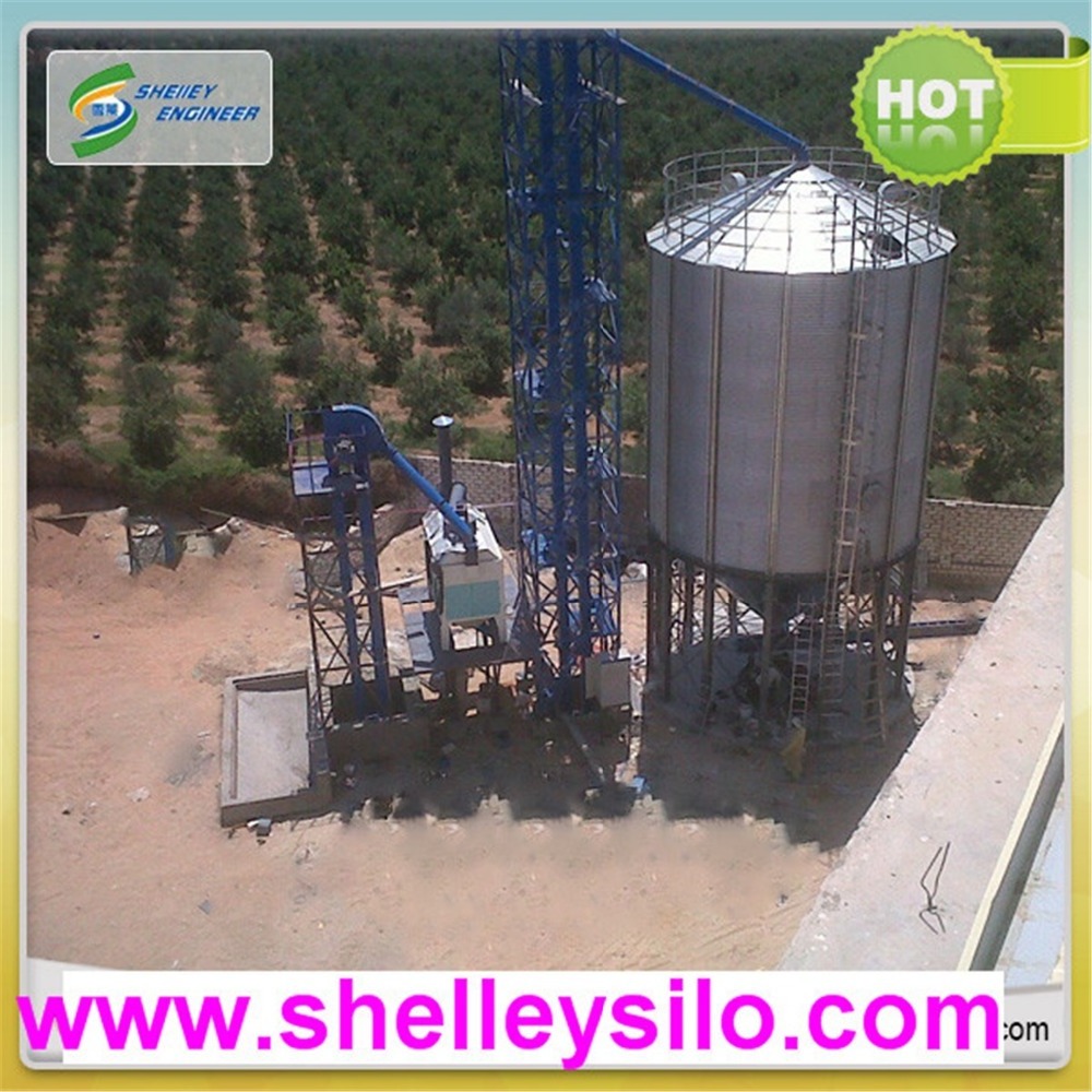 Storage silos bin for animal feed mill