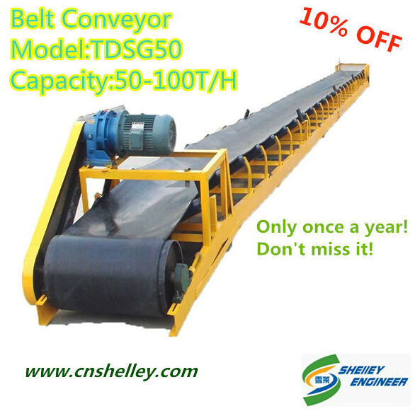 Mobile rubber belt conveyor for truck loading unloading