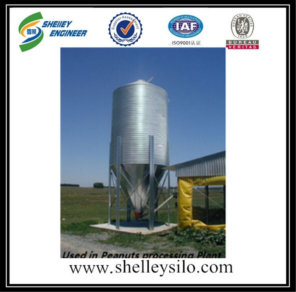 Storage silos bin for animal feed mill