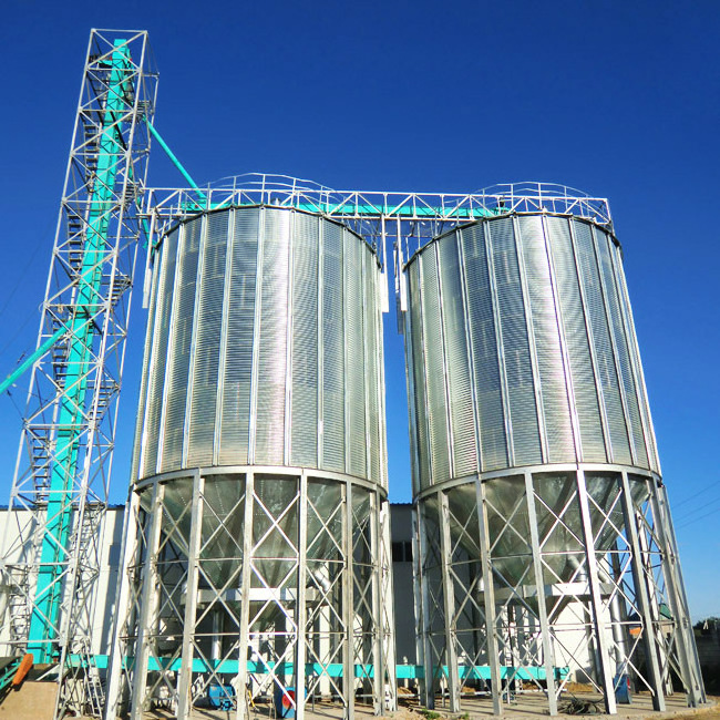 grain galvanized steel silo for wheat pellet grain silo prices