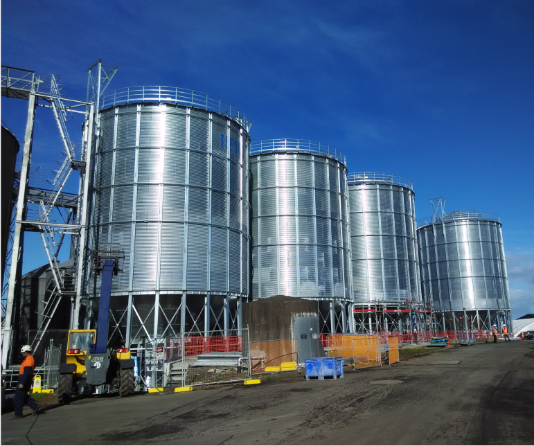 Galvanized steel silo tank bins 50 100 200 500 1000 1500 ton wheat soybeans barley corn storage steel silo