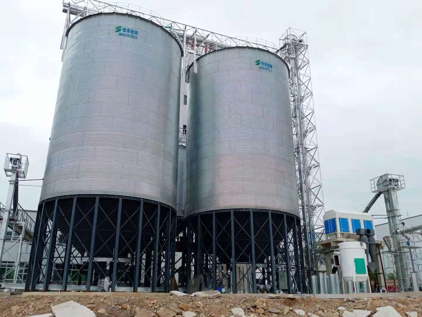 top quality galvanized grain steel silos farm corn wheat silos factory