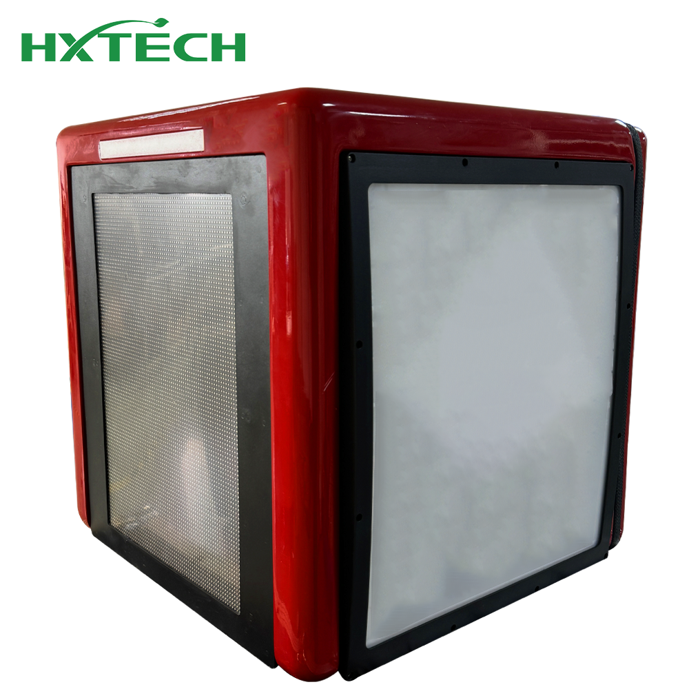 HXTECH 2024 LED Food Delivery Box Motorcycle Tail Box with WiFi 4G GPS Advertising Screen for Restaurant Advertising