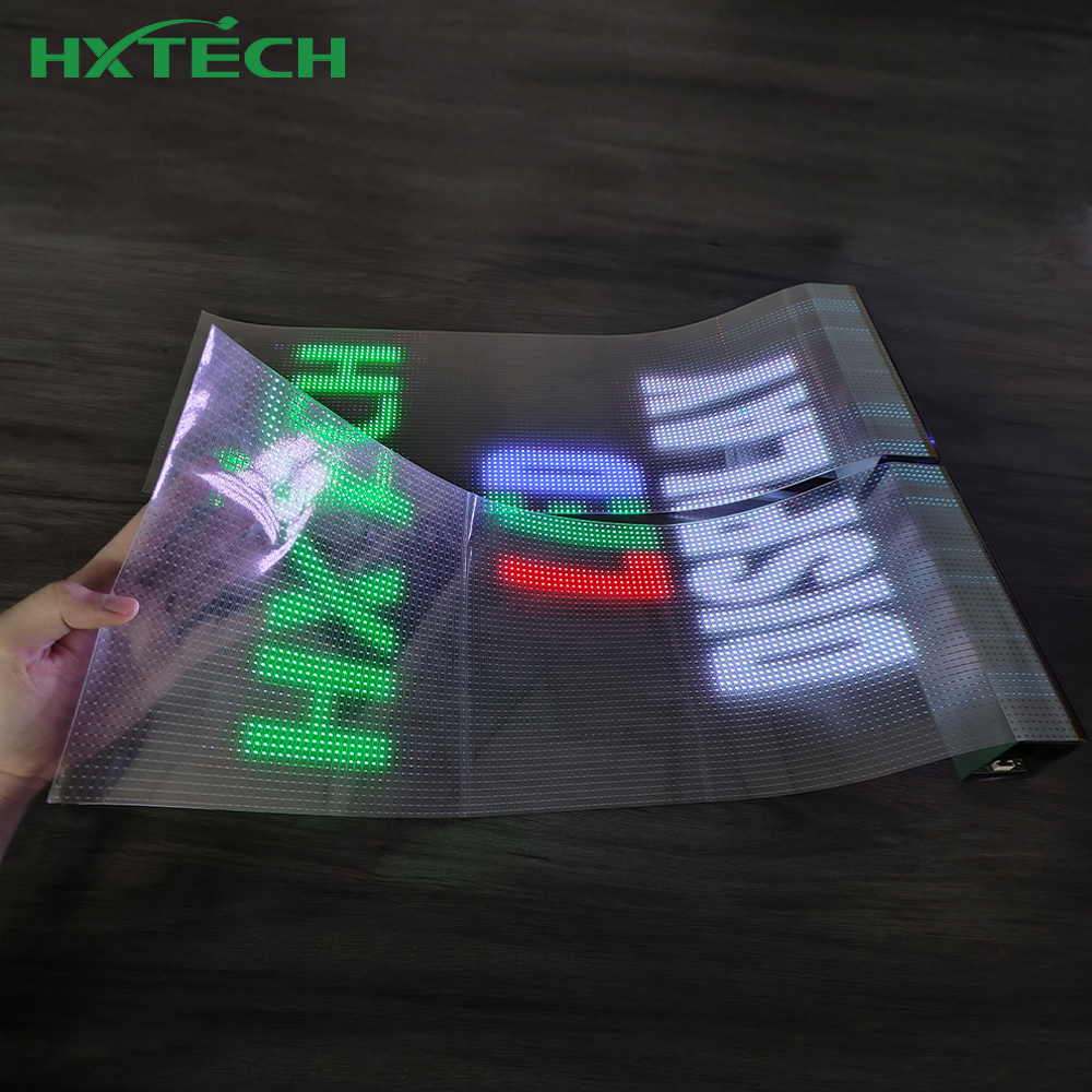 Super Thin LED Film Display P4 P5 P6 P8 P10 P20 P30 Flexible Adhesive LED Transparent Film Screen On Glass Advertising