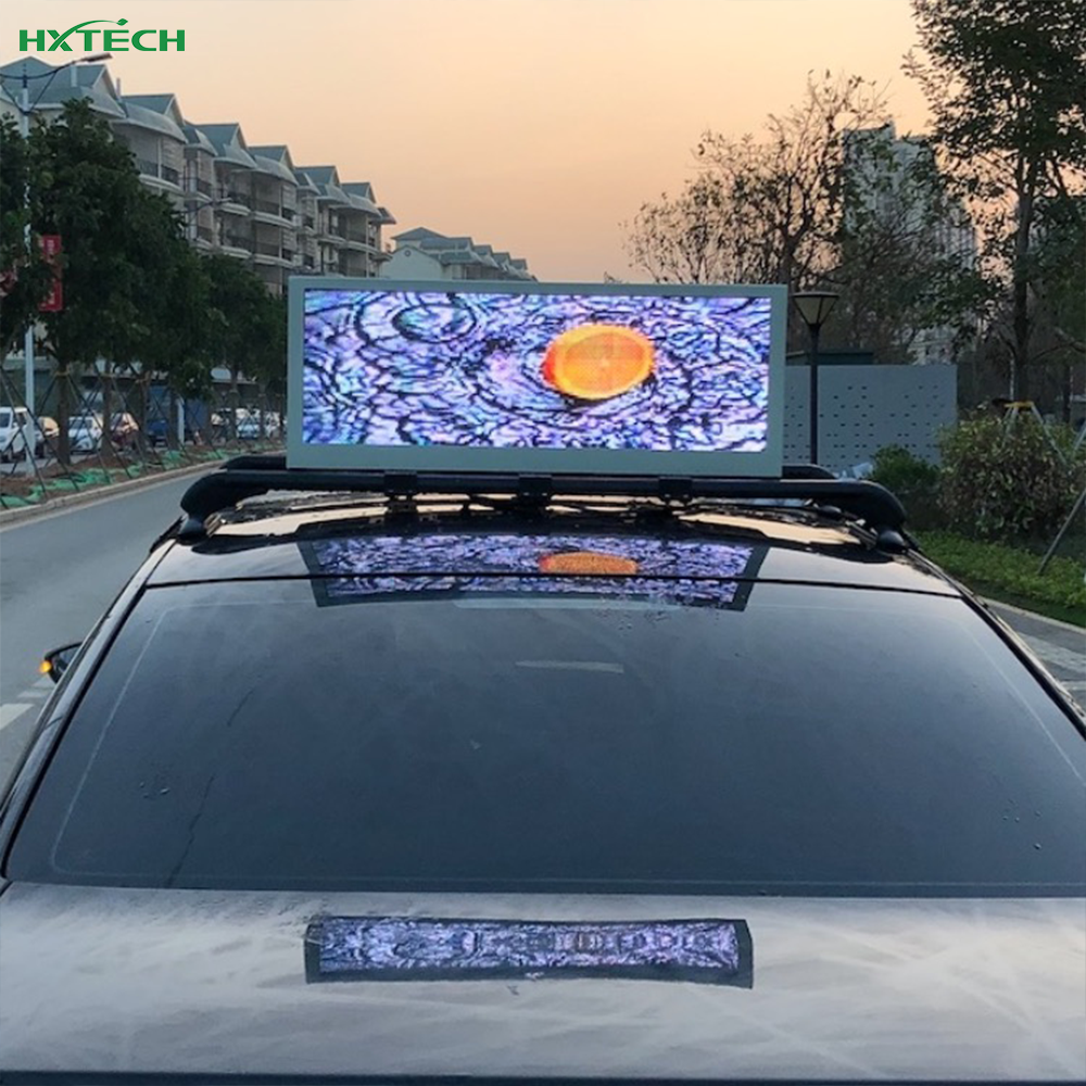 Outdoor p2.5 slim taxi top led display waterproof Programmable Message Sign Board Advertising taxi top led display