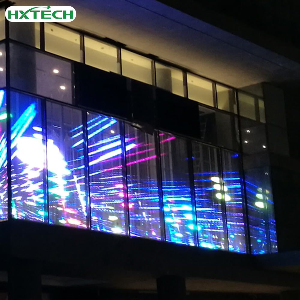 Crystal Clear 3D transparent Wall LED Screen Outdoor Advertising Transparent Led Screen For Retail Stores