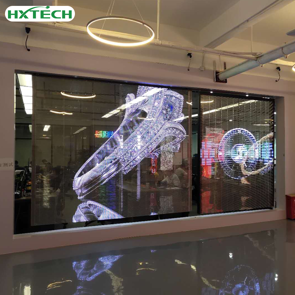 Crystal Clear 3D transparent Wall LED Screen Outdoor Advertising Transparent Led Screen For Retail Stores