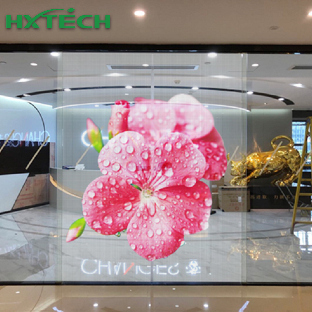 High Transparency LED Glass Window Film Digit Specified for Advertising Flexible Sticky Transparent Crystal Screen LED Film