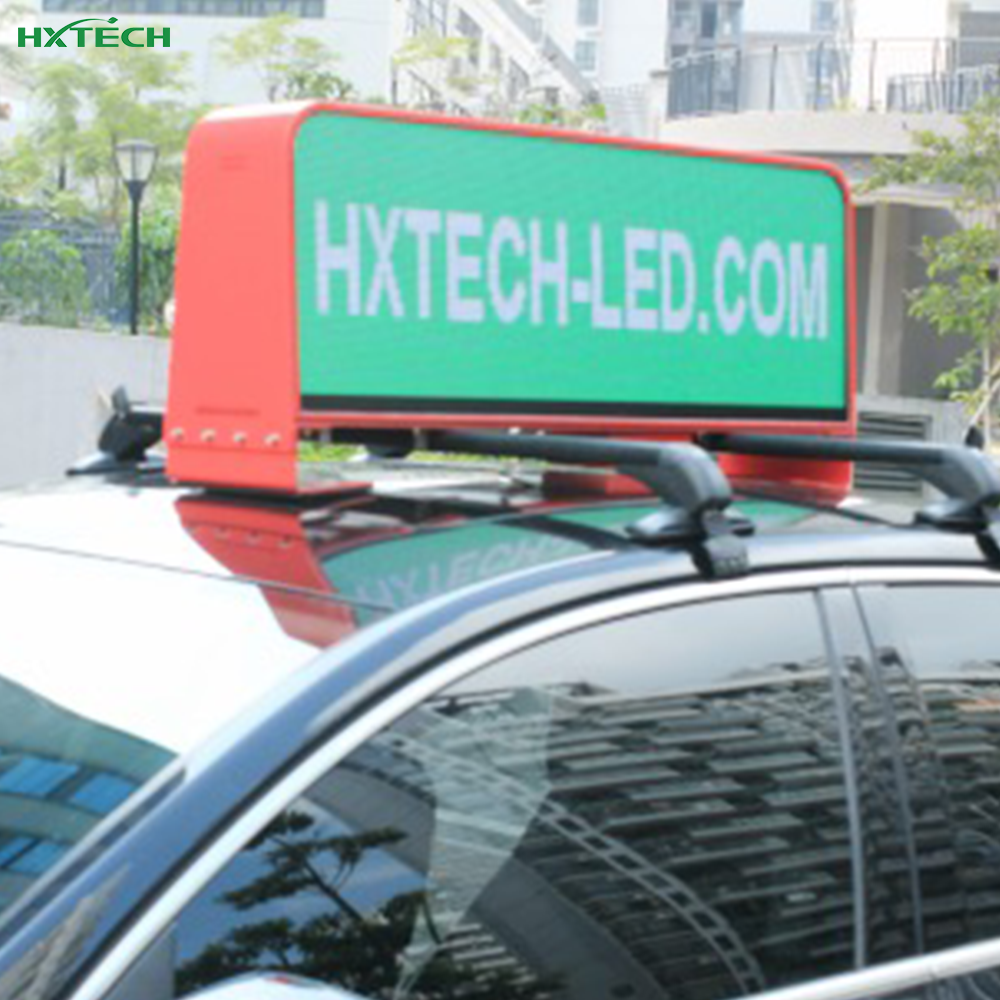 Waterproof car roof led display movable advertising 4G billboard P5 LED screen sign taxi top display