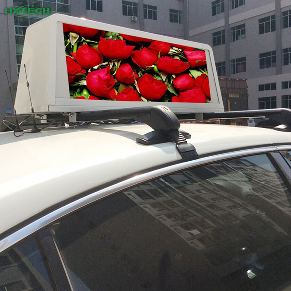 Waterproof car roof led display movable advertising 4G billboard P5 LED screen sign taxi top display