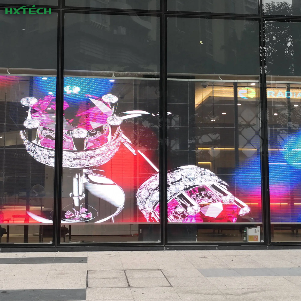 Crystal Clear 3D transparent Wall LED Screen Outdoor Advertising Transparent Led Screen For Retail Stores