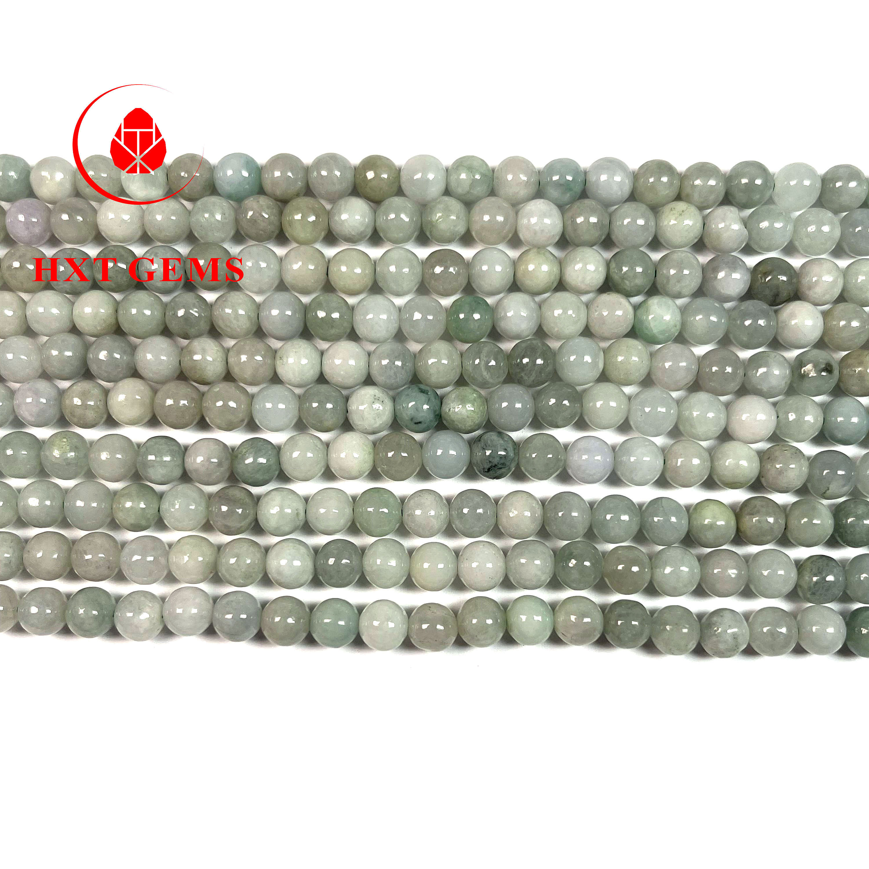 Natural Burma Jade 6mm Smooth Round Stone Beads For Jewelry