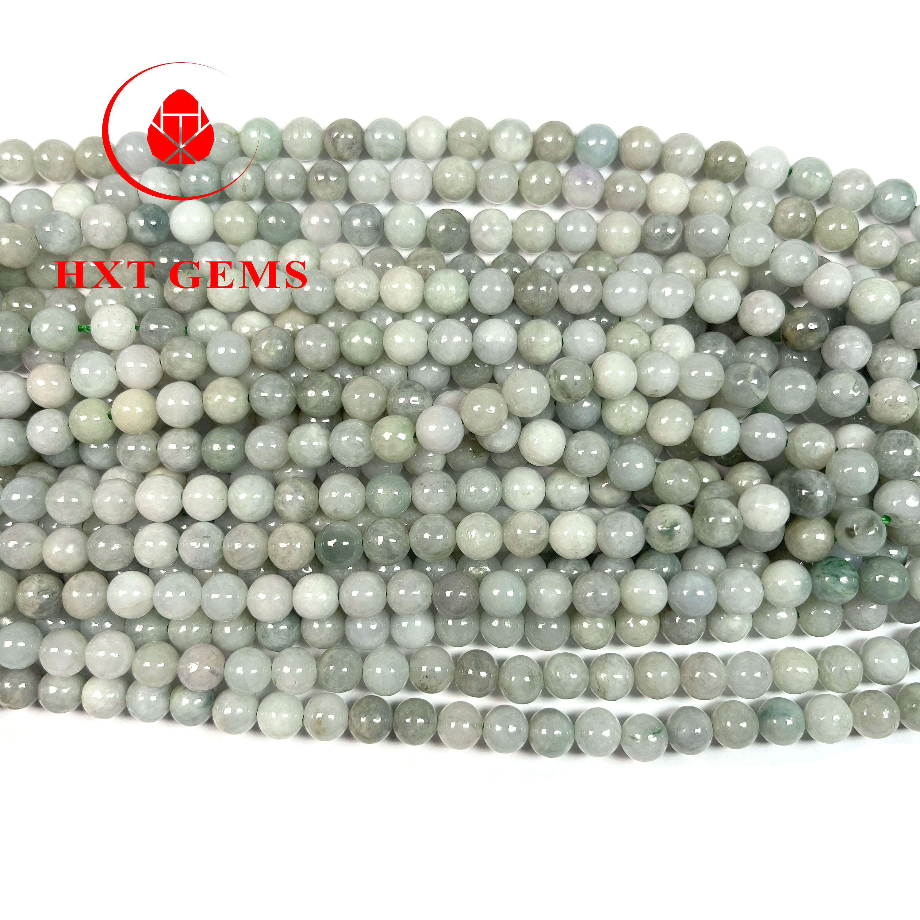 Natural Burma Jade 6mm Smooth Round Stone Beads For Jewelry