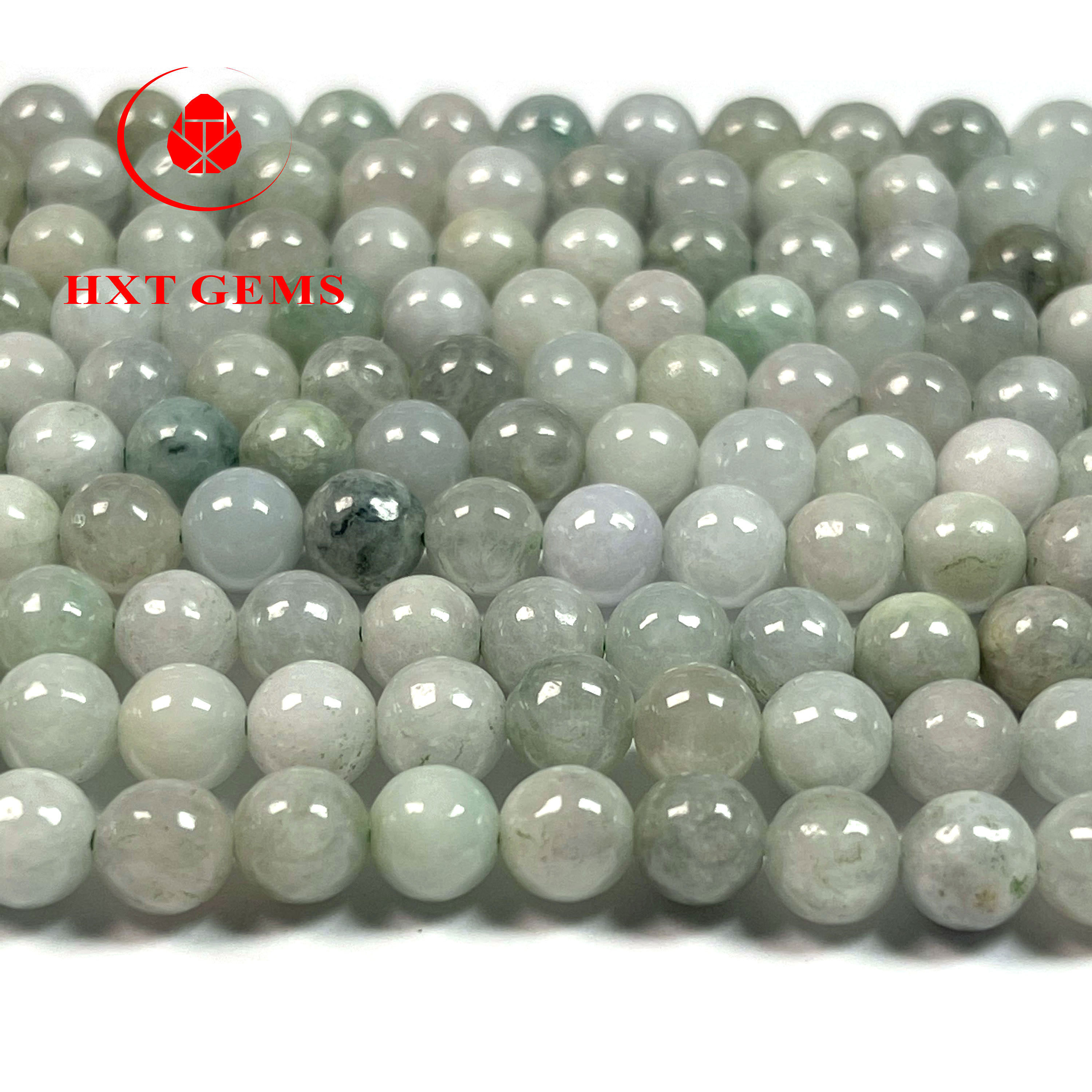 Natural Burma Jade 6mm Smooth Round Stone Beads For Jewelry