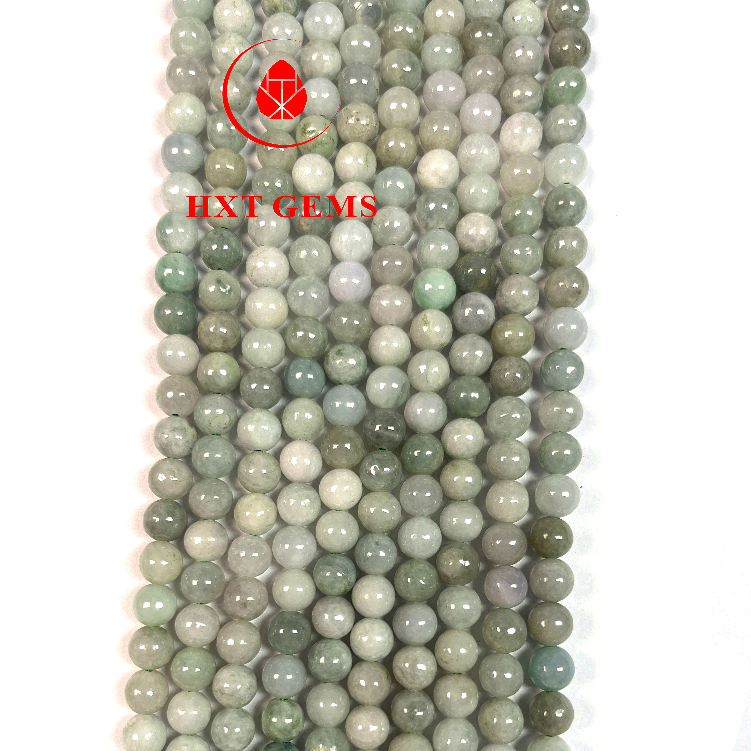 Natural Burma Jade 6mm Smooth Round Stone Beads For Jewelry