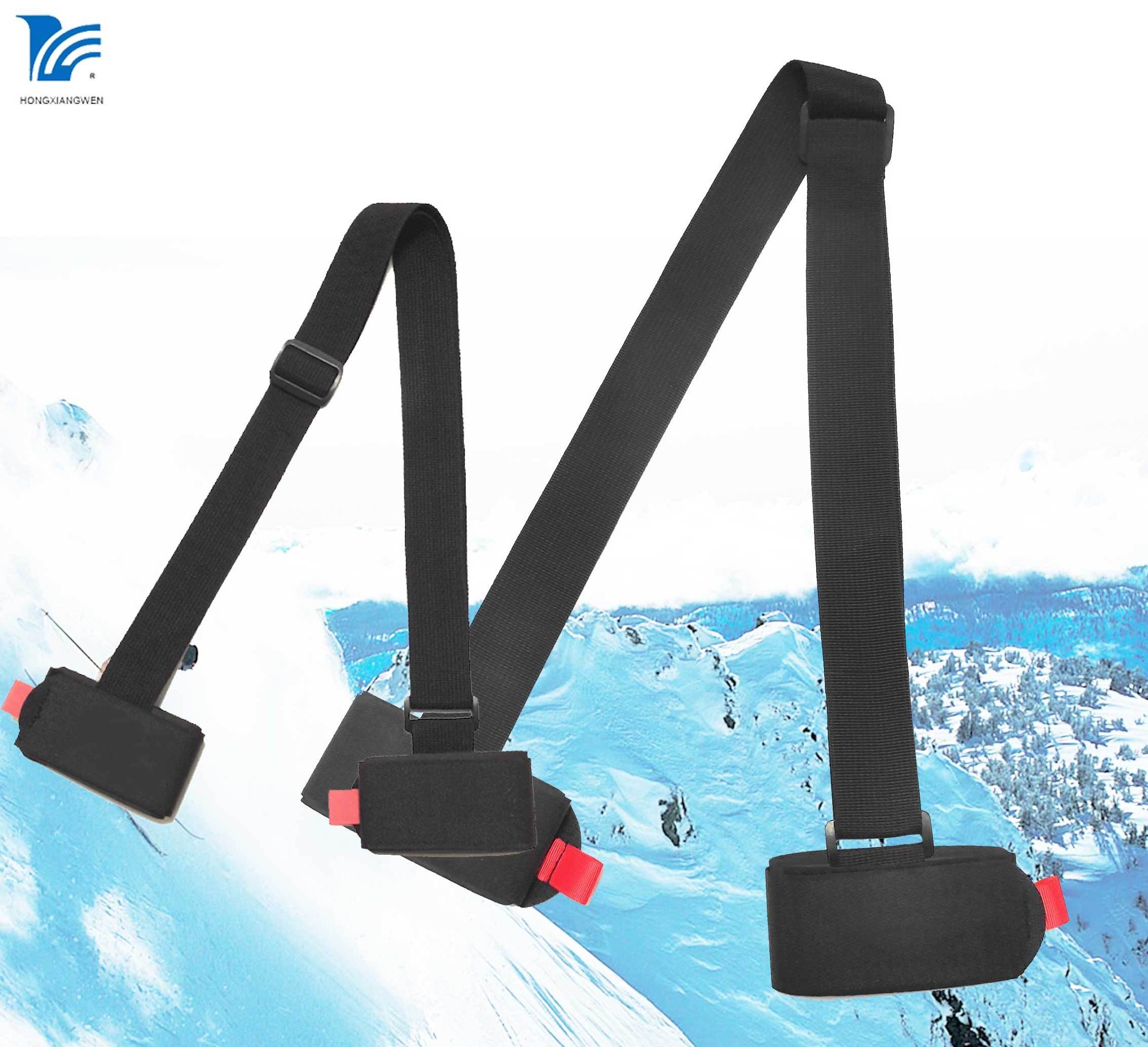 Factory Customized adjustable ski shoulder carrier on back ski carrier strap Snowboard Carrier Strap