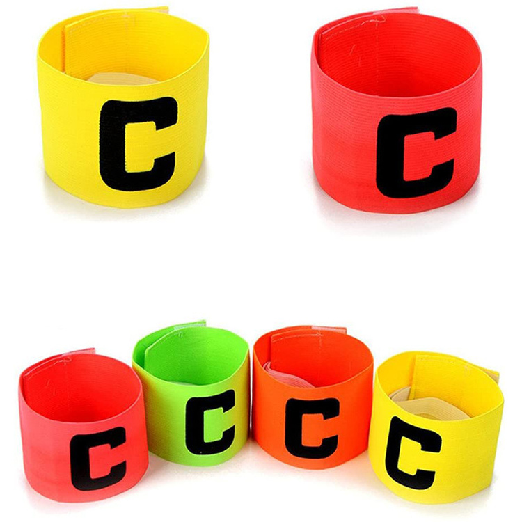 Custom Outdoor Football Soccer Adjustable Team Captain Armbands Flexible Sports Player Bands for Kids and Youth