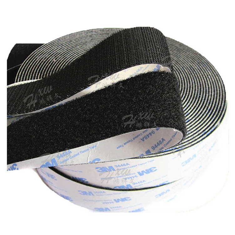 Roll Customized Hook and Loop Fasteners Sticky Back Plastic Velcroes Tape for Shoes Sticky Back Self Adhesive Dots Tapes