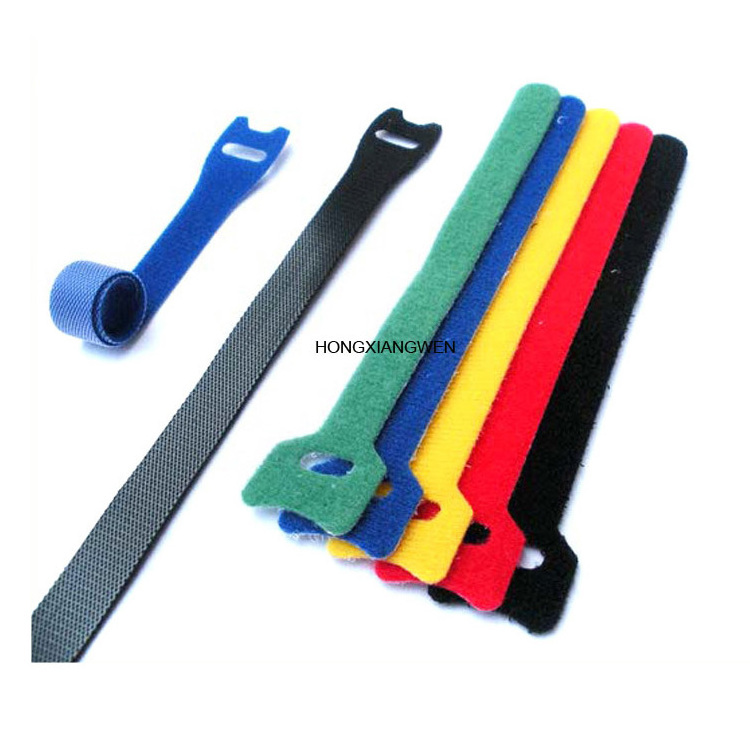 Fastening Tape Double Side Back to Back Hook Loop Cable Tie for Wire Self-attaching Adjustable Reusable Nylon Electrical Tape