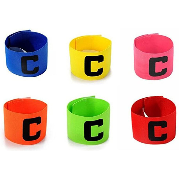 Custom Outdoor Football Soccer Adjustable Team Captain Armbands Flexible Sports Player Bands for Kids and Youth