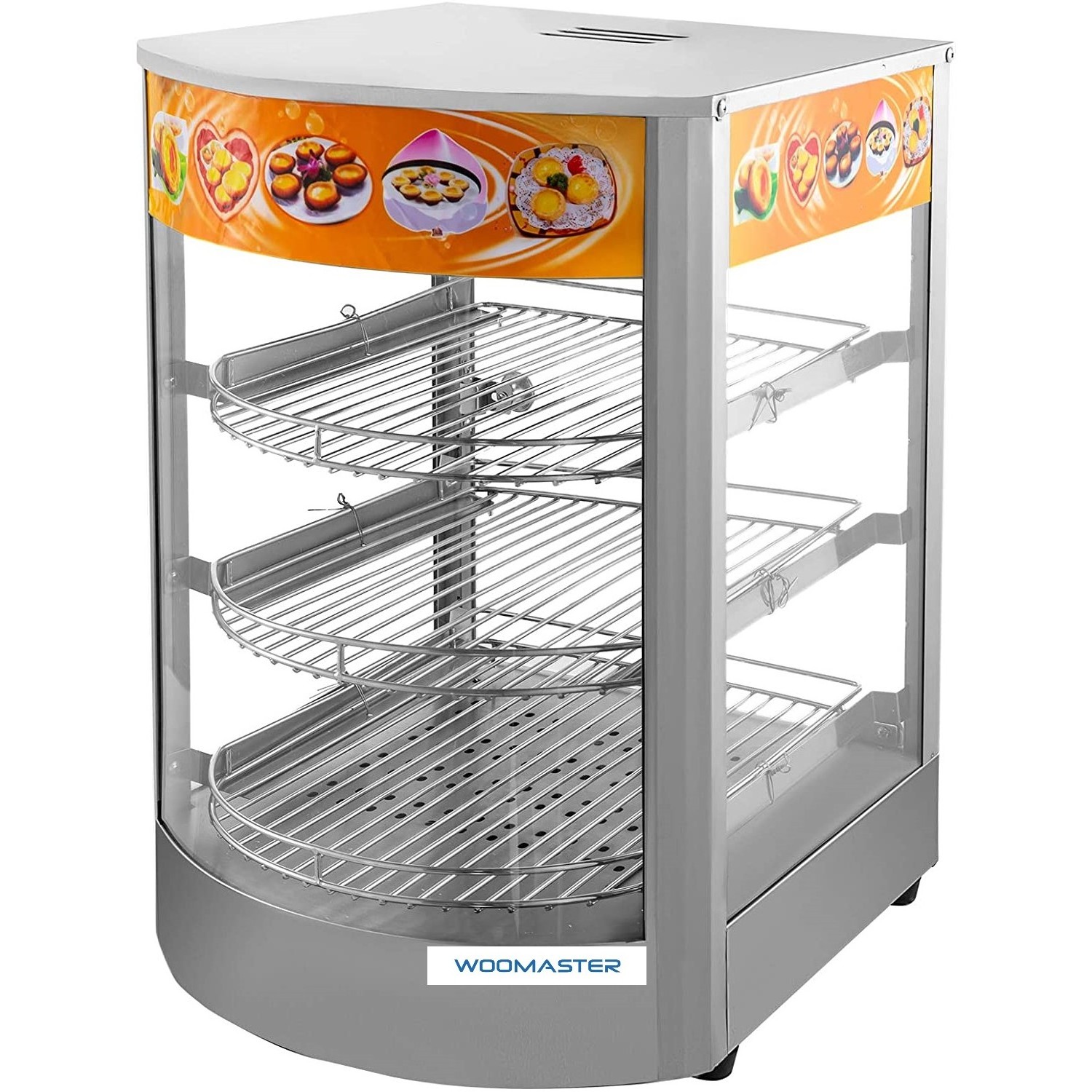 Woomaster 3 layers Commercial Electric Snack Display Food Display warmer  for Kitchen Restaurant