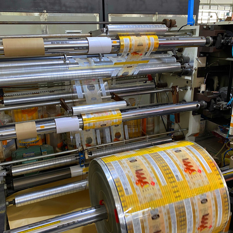 Custom Printed Plastic Rolls Laminated Aluminum Foil Film Biodegradable Flexible Packaging Film