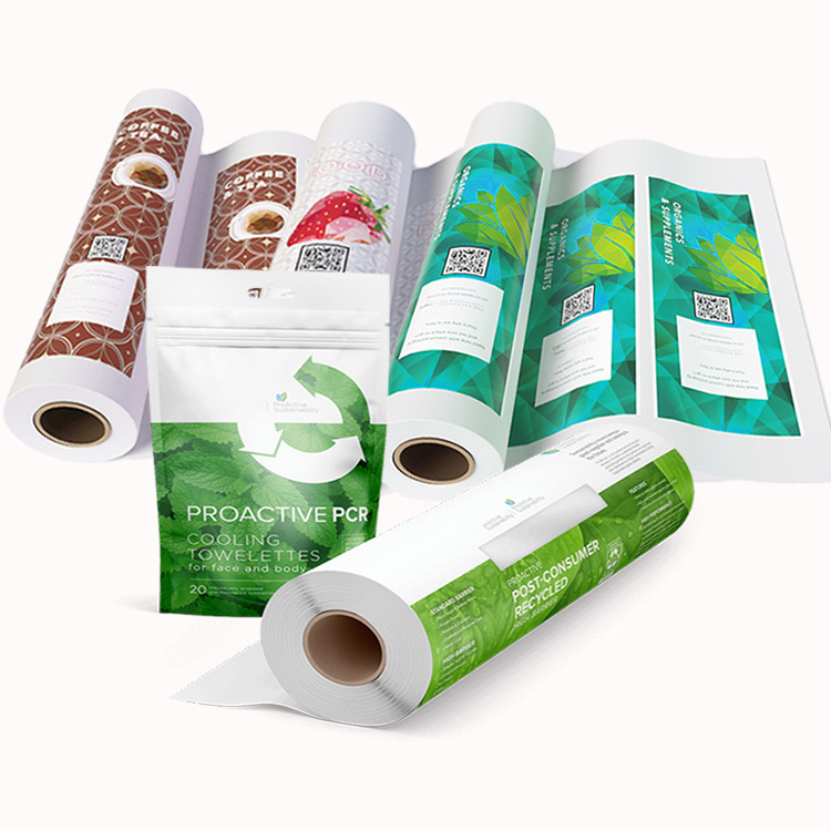 Custom Printed Plastic Rolls Laminated Aluminum Foil Film Biodegradable Flexible Packaging Film