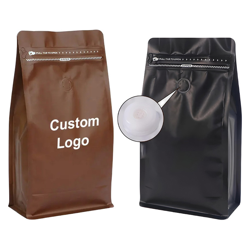 Custom Dry Fruit Coffee Food Plastic Packaging Pouches Stand Up Zip Lock Pouch For Coffee Packaging Bag