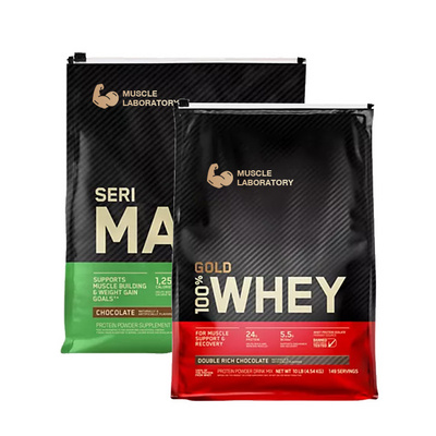 Custom Printed Whey Protein Powder Bag Moisture Proof Plastic Flat Bottom 1kg 5kg Food Protein Powder Packaging Bags