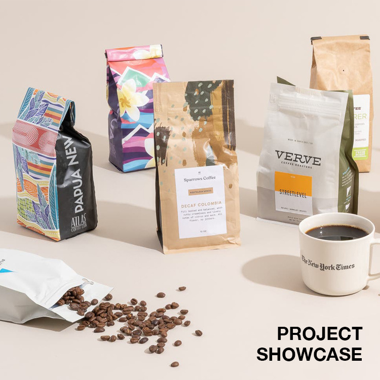 12oz 250g 500g 1kg Coffee Pouch Packaging Reusable Recyclable Custom Printed Ground Coffee Bags