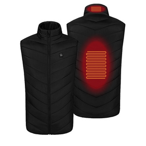 Heated Vest With Battery Pack V-Neck Softshell Polyester Spandex Heated Vest Jackets Body Warm Heated Vest For Man Women