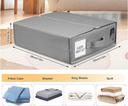 Sheet Cube Bed Sheet Organizers,Foldable Cubes for Sheets,Sheet Storage Organizer