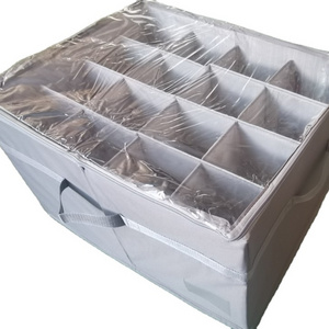 Shoe Organizer for Closet, Adjustable Shoe Box Storage Containers, Large Foldable Shoe Storage Bins with Clear Cover