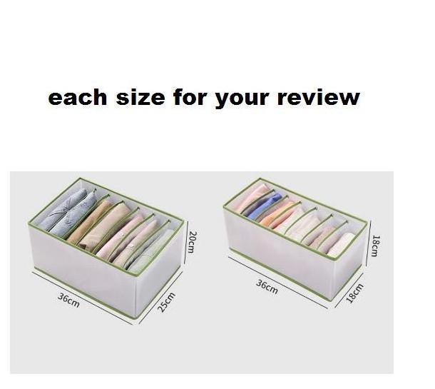 Upgraded Thicken 2 PCS PP Wardrobe Clothes Organizer T-shirt 7 Grids Compartment Storage Box