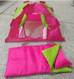 14-18 Inch Doll Pink Camping Camp Indoor Outdoor Tent Accessory