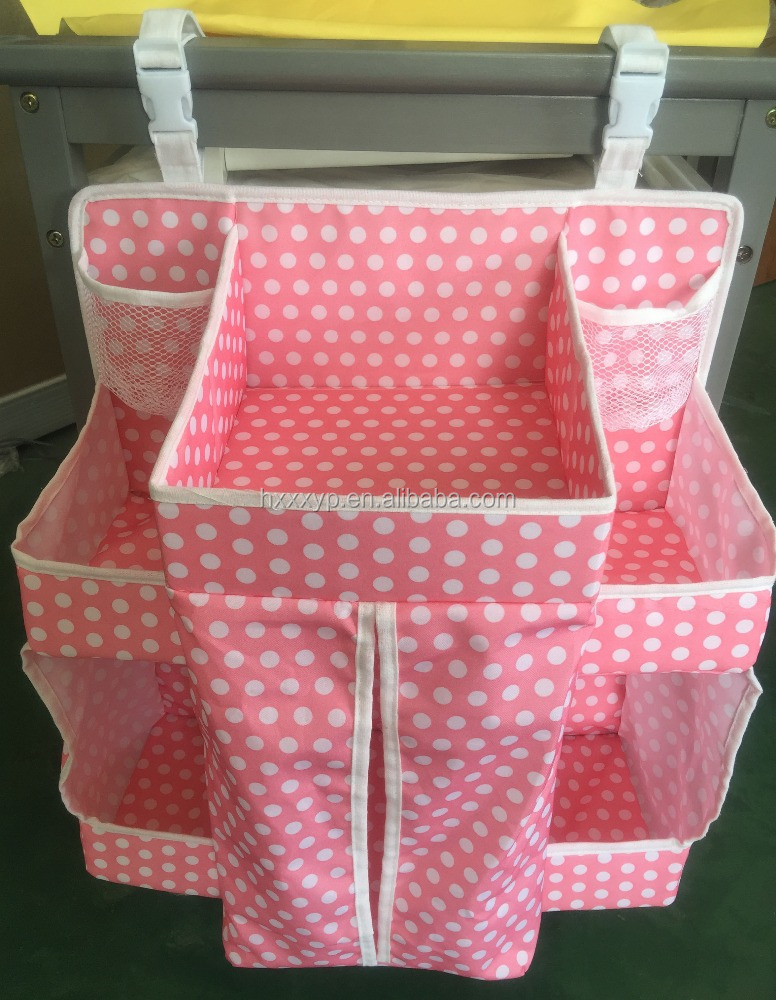 Hanging Baby Diaper Caddy Organizer with Paper Pocket for Changing Table Crib