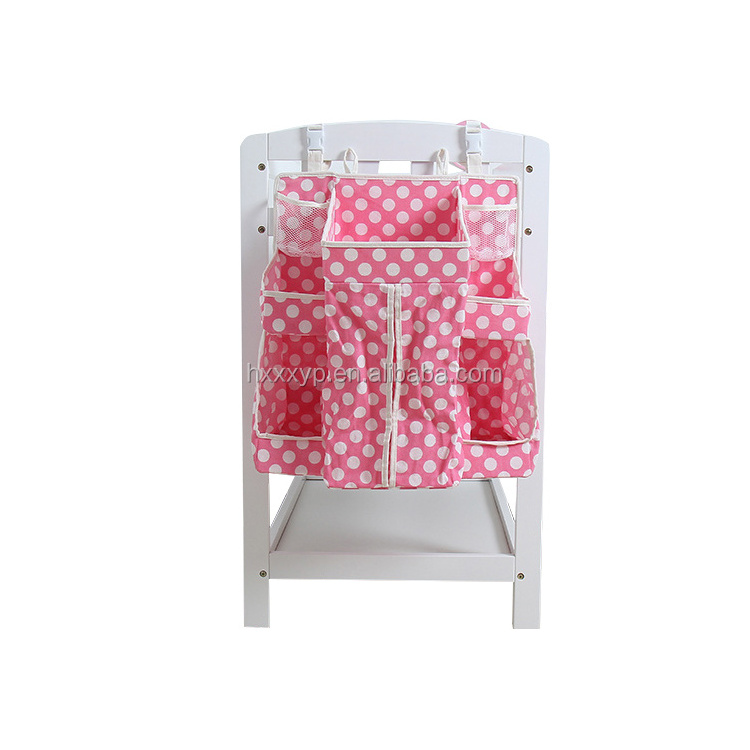 Hanging Baby Diaper Caddy Organizer with Paper Pocket for Changing Table Crib