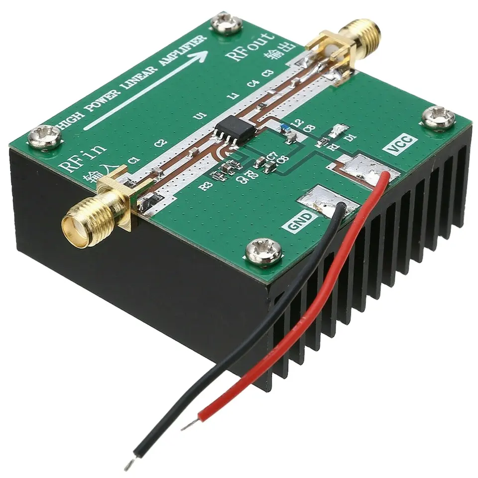 RF2126 400MHZ-2700MHZ broadband RF Power Amplifier 2.4GHZ 1W FOR WIFI Ham Radio Amplifier with heat sink