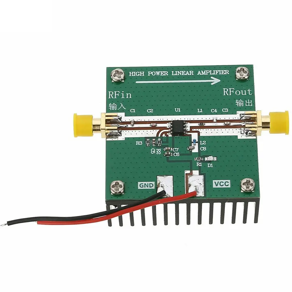 RF2126 400MHZ-2700MHZ broadband RF Power Amplifier 2.4GHZ 1W FOR WIFI Ham Radio Amplifier with heat sink