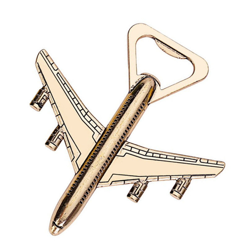 Travel Aviation Party Favors Retirement Air Plane Opener Promotional Wedding Souvenirs Metal Zinc Alloy Airplane Bottle Opener